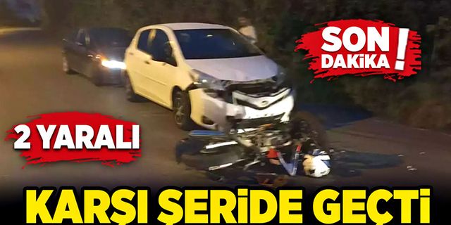 Ereğli'de trafik kazası: Karşı şeride geçti: 2 yaralı