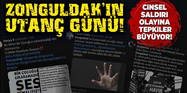 Zonguldak’ın utanç günü!  Bebeğe cinsel saldırıya tepki büyüyor!