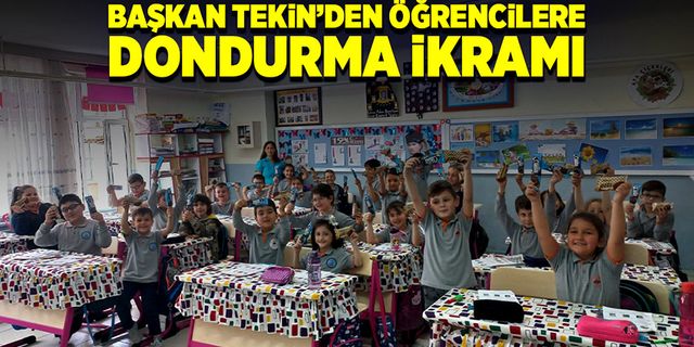 Alaplı Belediye Başkanından çevre gününde öğrencilere dondurma ikramı