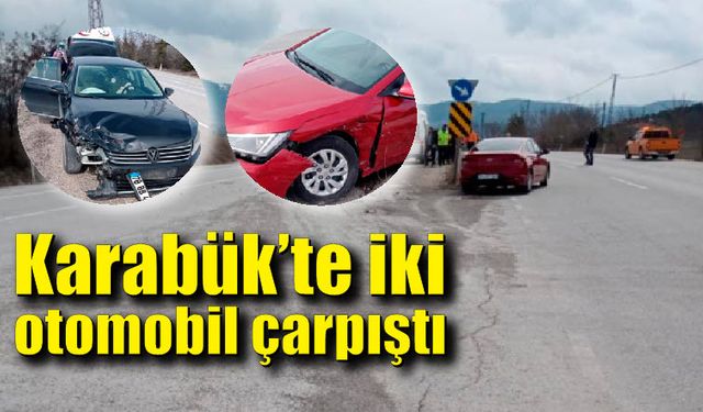 Karabük'te iki otomobil çarpıştı: 3 yaralı