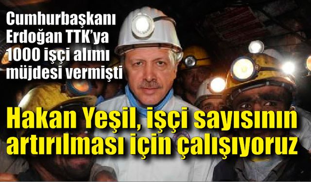 Hakan Yeşil, İşçi sayısının artırılması için çalışıyoruz