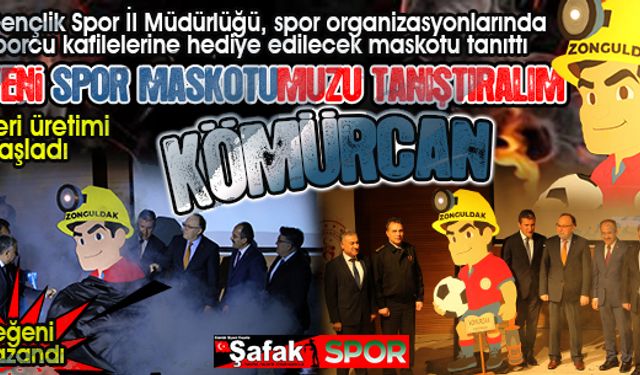 İşçi Milli takımı Zonguldakspor’un renklerini taşıyan spor maskotu madenciyi temsil ediyor