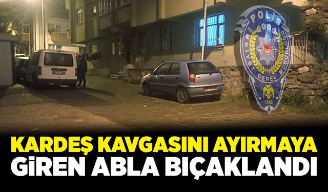 Kardeş kavgasında ayırmaya giren abla bıçaklandı