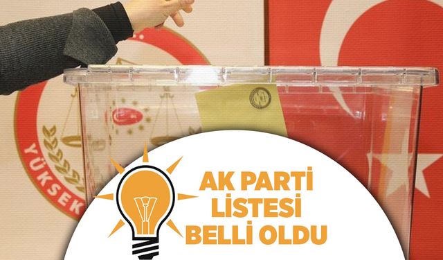 Ak Parti Milletvekilleri adayları belli oldu!