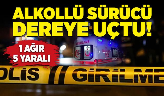 Devrek’te alkollü sürücü dereye uçtu