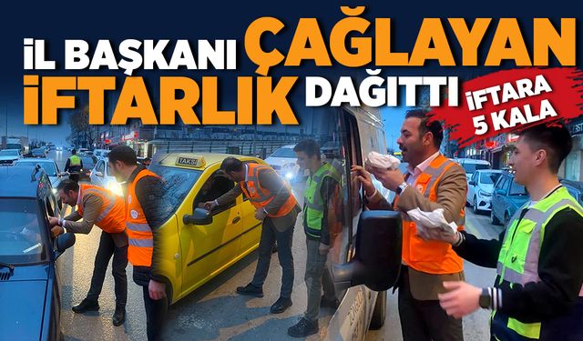 İl Başkanı Mustafa Çağlayan iftarlık dağıttı