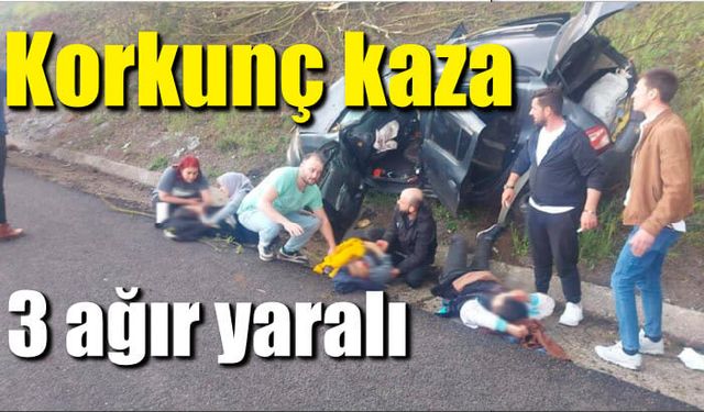 Kontrolden çıkan cip su kanalına uçtu: 3 ağır yaralı