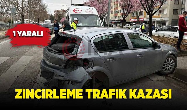 Zincirleme trafik kazası 1 yaralı