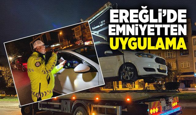 Zonguldak’ın Ereğli ilçesinde polis uygulama yaptı