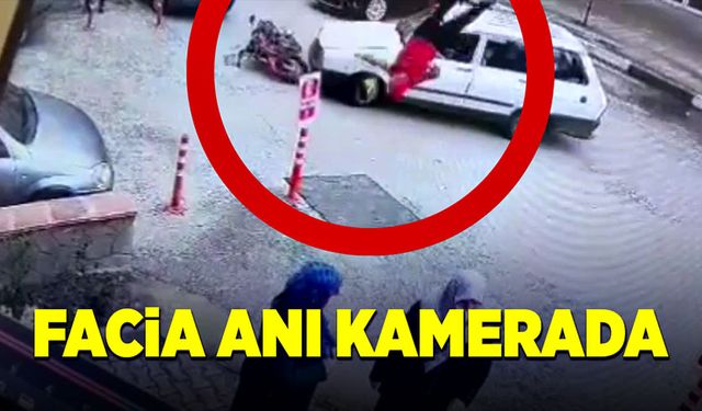 Faciadan dönülen kaza anı güvenlik kamerasına yansıdı