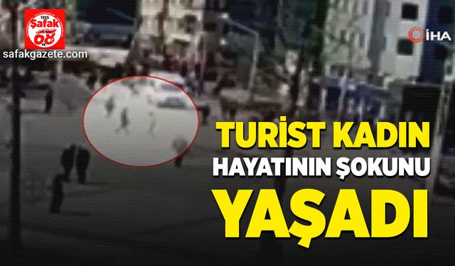 Turist kadın neye uğradığını şaşırdı!