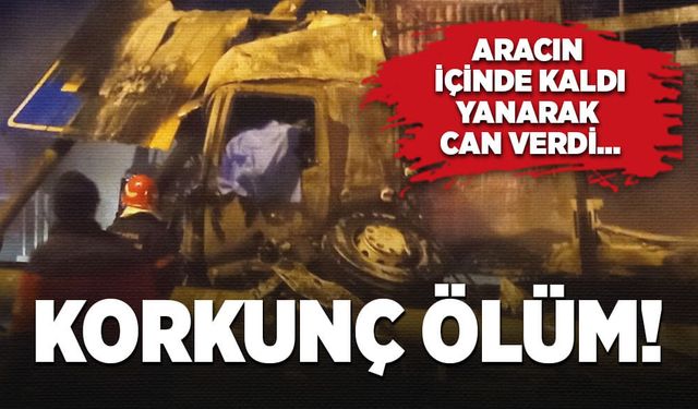 Korkunç ölüm! Aracın içinde kaldı, yanarak can verdi…