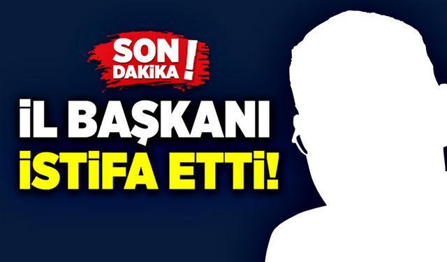 İl başkanlığı görevinden istifa etti!