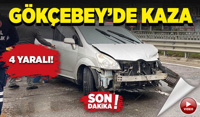 Gökçebey'de trafik kazası! 4 yaralı