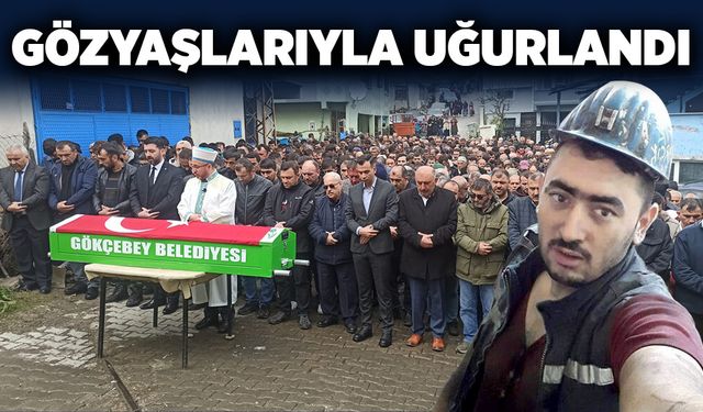 Maden işçisi gözyaşlarıyla uğurlandı