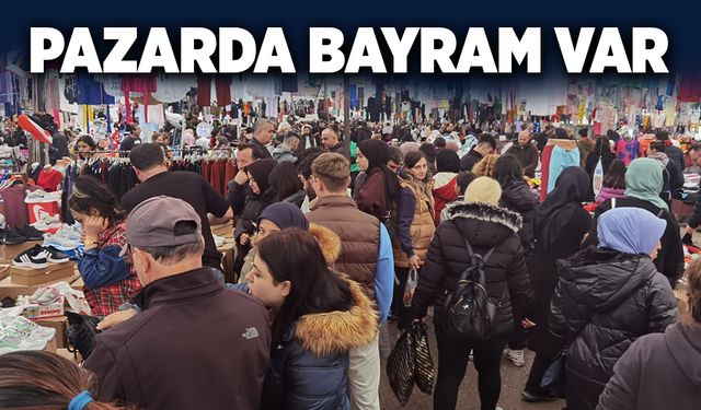 Pazarda bayram var