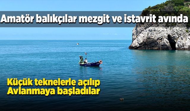 Amatör balıkçılar teknelerle denize açılıp avlanmaya başladılar