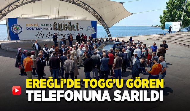 Ereğli’de TOGG’u gören fotoğraf çektirme yarışına girdi