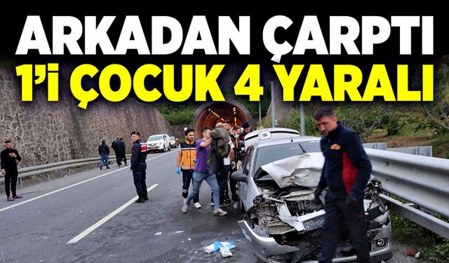 Arkadan çarptı: 4 yaralı