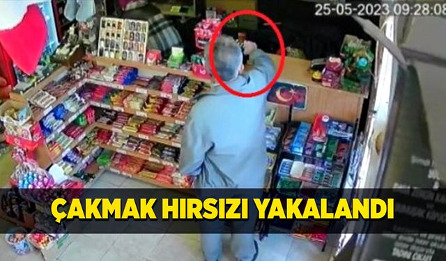 Alışveriş için gittiği büfeden defalarca çakmak çaldı