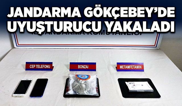 Jandarma Gökçebey’de  uyuşturucu yakaladı