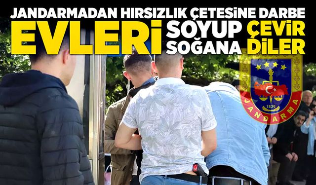 Evleri soyup soğana çevirdiler! Jandarmadan hırsızlık çetesine darbe