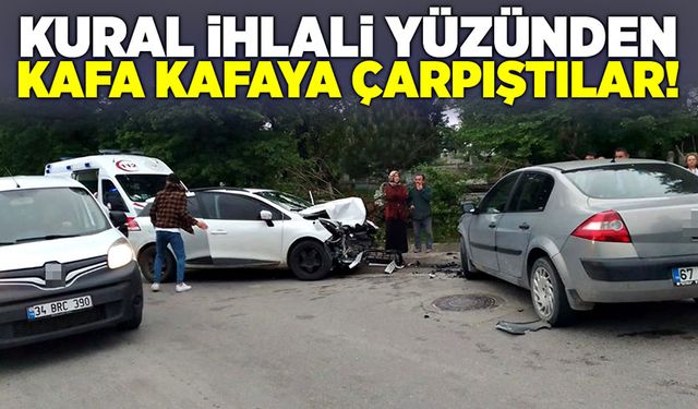 Kural ihlali yüzünden kafa kafaya çarpıştılar!