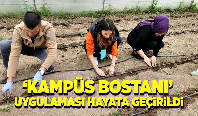 'Kampüs Bostanı' uygulaması hayata geçirildi