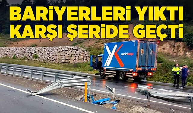 Bariyerleri yıktı, karşı şeride geçti: 2 yaralı!