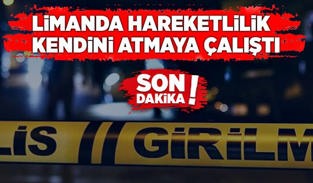 Limanda hareketlilik! Kendini atmaya çalıştı!