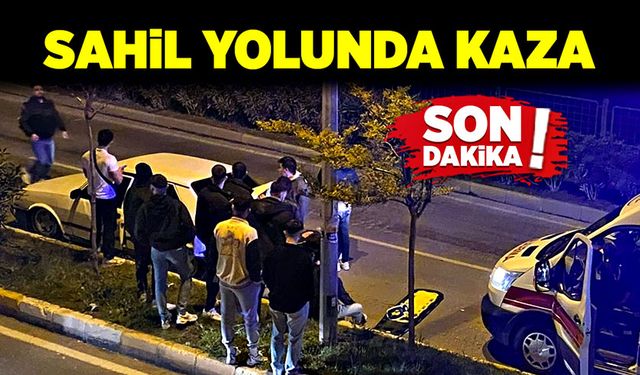 Sahil yolunda kaza: 1 yaralı