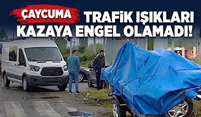 Trafik ışıkları kazaya engel olamadı!