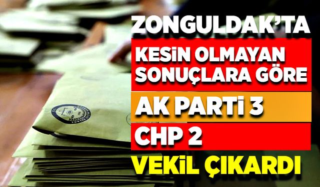 Kesin olmayan sonuçlara göre AK Parti 3, CHP 2 vekil çıkardı