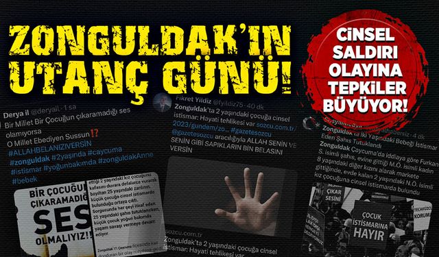 Zonguldak’ın utanç günü!  Bebeğe cinsel saldırıya tepki büyüyor!