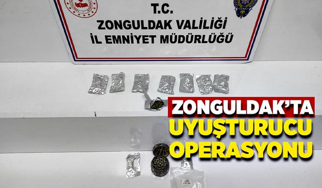 Zonguldak’ta uyuşturucu operasyonu düzenlendi, 1 tutuklama