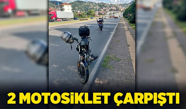 2 motosiklet çarpıştı!