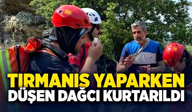 Dağcı tırmanış yapmak isterken, ipin kopmasıyla düştü!