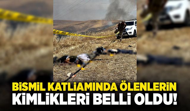 Bismil katliamında ölenlerin kimlikleri belli oldu!