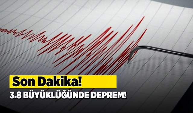 Niğde'de 3.8 büyüklüğünde deprem meydana geldi