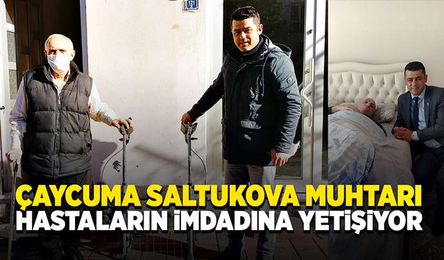 Çaycuma Saltukova muhtarı hastaların imdadına yetişiyor