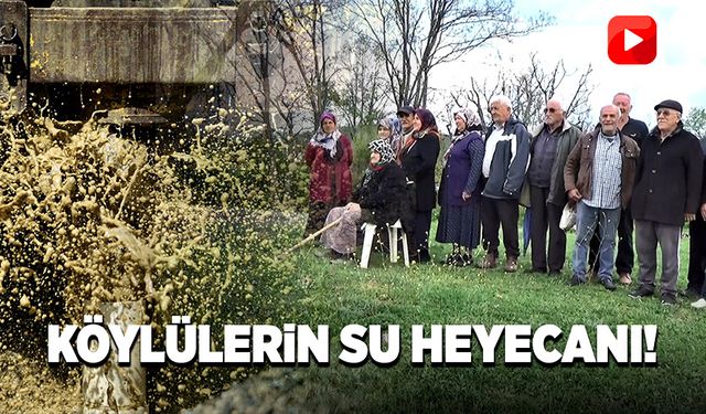 Su sorunu sona erdi heyecanla yerden fışkıran suyu izlediler!