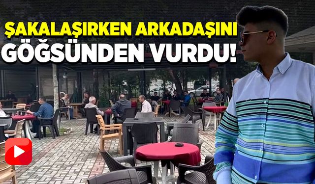 Şakalaşırken arkadaşını göğsünden vurdu!