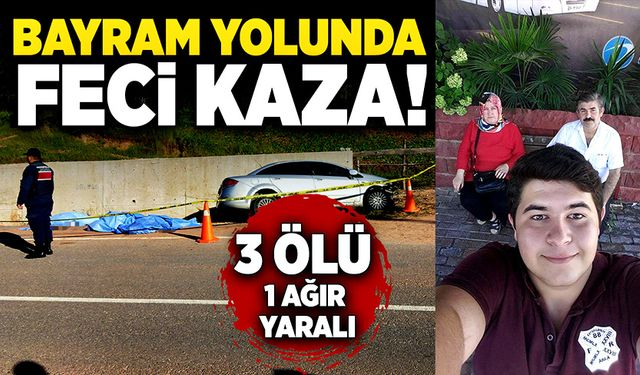 Bayram yolunda korkunç kaza bir aile yok oldu!