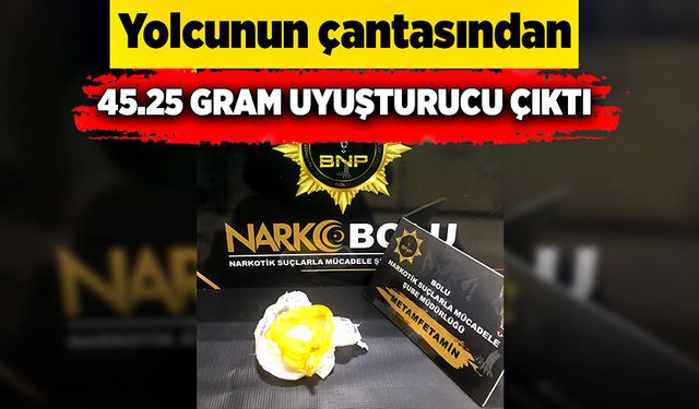 Kontrol noktasında aramalarda yolcunun çantasında uyuşturucu bulundu!