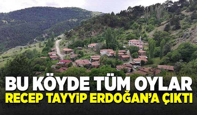 Köyün tamamı oylarını Cumhurbaşkanı Recep Tayyip Erdoğan'a verdi