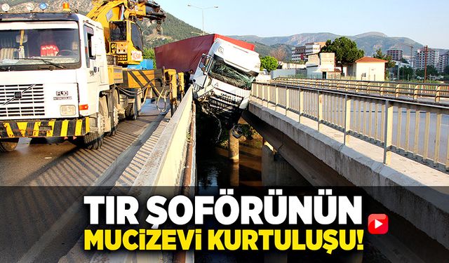 Amasya’da tır şoförünün mucizevi kurtuluşu!