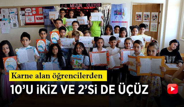 Karne alan öğrencilerden 10’u ikiz 2’si de üçüz