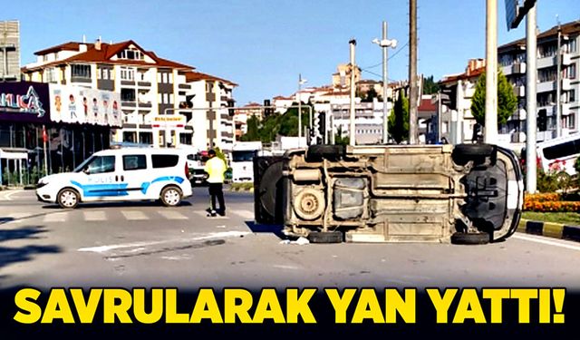 Savrularak yan yattı!