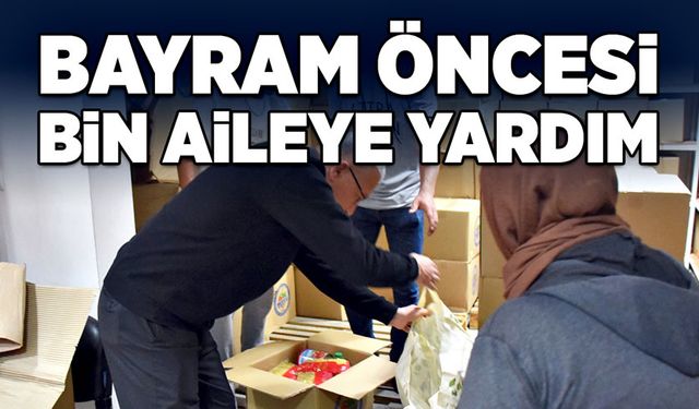 Bayram öncesi bin aileye yardım