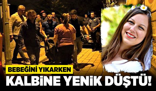 8 aylık bebeğini banyoda yıkarken kalbine yenik düştü